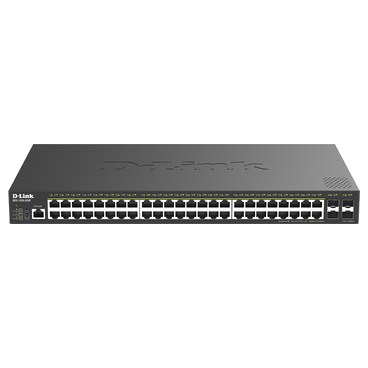 D-Link DGS-1250-52XP/E 48-port Gigabit Smart Managed Switch with 4x 10G SFP+ ports, 370Watts - 48 x 10/100/1000Mbps PoE Auto-Negotiating Ports - 4 x SFP+ Ports - PoE power budget 370W with 15.4W per port - Static route - A D-Link DGS-1250-52XP/E 48-port Gigabit Smart Managed Switch with 4x 10G SFP+ ports, 370Watts - 48 x 10/100/1000Mbps PoE Auto-Negotiating Ports - 4 x SFP+ Ports - PoE power budget 370W with 15.4W per port - Static route - A