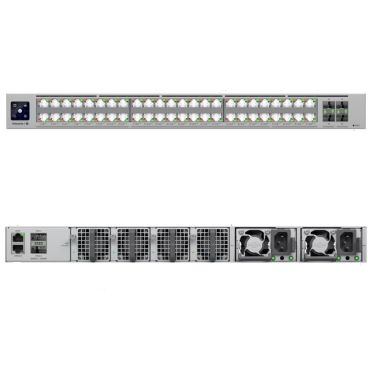Ubiquiti ECS-48S-PoE Conmutador empresarial de Capa 3 con 48 puertos, Etherlighting™ y PoE+++, compatible con apilamiento (Stacking) y equipado con conexiones RJ45 de 10 GbE y SFP28 de 25 GbE de alta capacidad para el dis Ubiquiti ECS-48S-PoE Conmutador empresarial de Capa 3 con 48 puertos, Etherlighting™ y PoE+++, compatible con apilamiento (Stacking) y equipado con conexiones RJ45 de 10 GbE y SFP28 de 25 GbE de alta capacidad para el dis