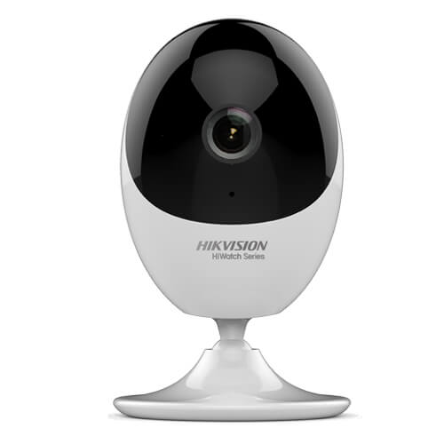 Hilook IPC-C120-D/W(2.8mm) - Cámara IP Wi-Fi Formato Escritorio, Resolución 2MP 20fps (1920×1080px), Lente fija (2.8mm), Visión Nocturna IR 10m, Alimentación por Fuente, Ranura MicroSD