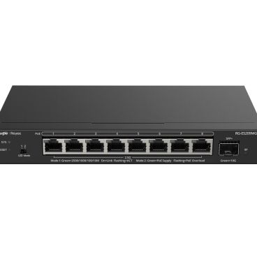 Reyee RG-ES209MG-P 8-Port 2.5G Multigigabit PoE+ with 1 x SFP+ Port Cloud Managed Switch, 130 W