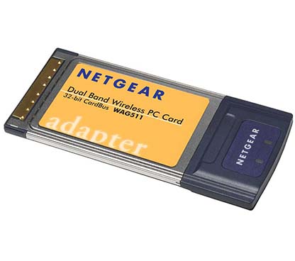 Netgear WAG511 Tarjeta PC Card Wireless Dual Band 2.4 y 5 ghz