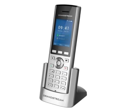 Grandstream WP825 Teléfono IP Wi-Fi inalámbrico AC de doble banda IP67.2 cuentas SIP,2 líneas.Hasta 8h de conversación. Batería de 2000mAh. Bluethooth.Conect. Auric. 3,5mm y micro-usb.
